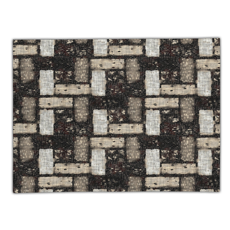 Geometric Indoor / Outdoor Rug, Rectangle 3' x 5'