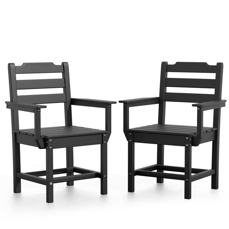 Chaise d'extérieur en PEHD Lakeside, Noir