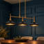Luminaire suspendu pour îlot de cuisine 3 lumières Justyce