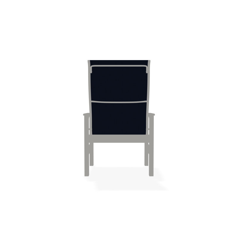 Leeward Sling Marine Grade Polymer Arm Chair, Navy 13D Sunbrella®, Snow
