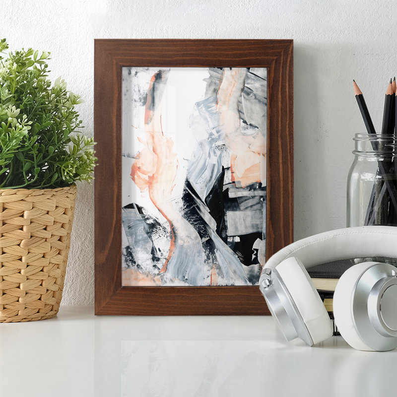 Genessis Blush Flame I, impression encadrée sur papier, H 7 po x l 5 po x P 1 po, Châtaigne