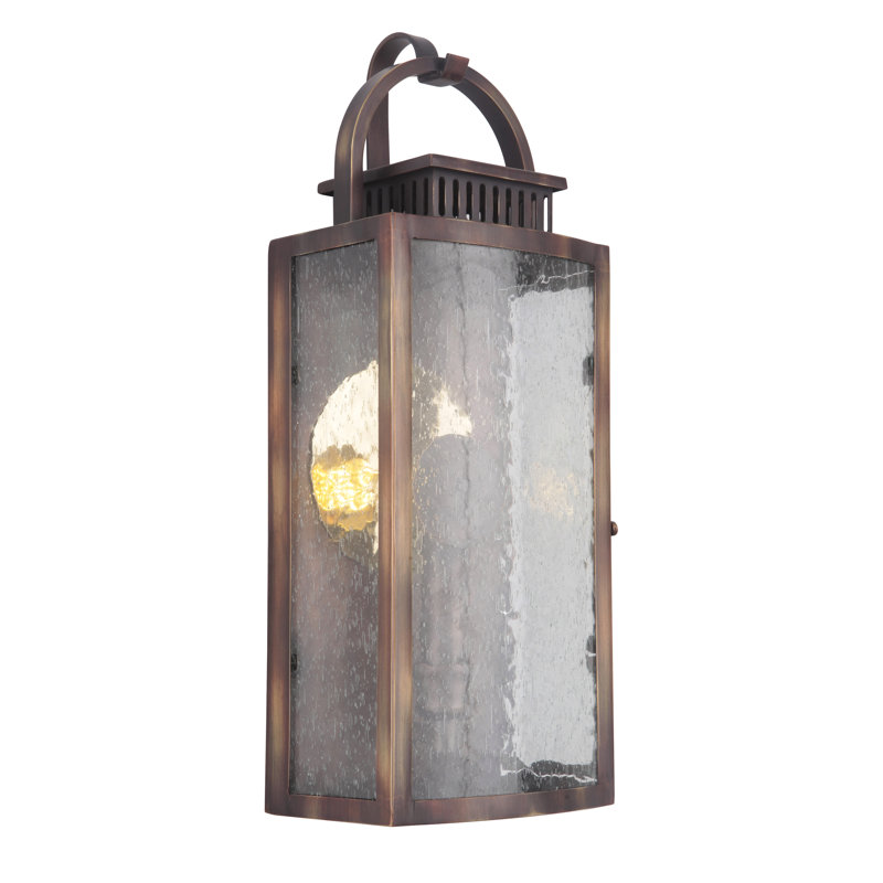 Lanterne murale d’extérieur Channell, Cuivre délavé, 16,3" H x 6" L x 4,528" D