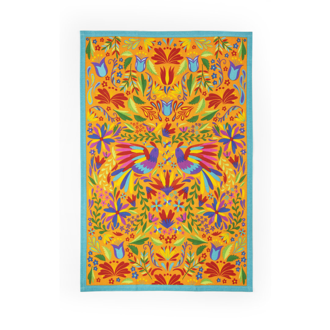 Excelsa Geschirrtuch Mexican Flowers Baumwolle 50x70 cm Bunt