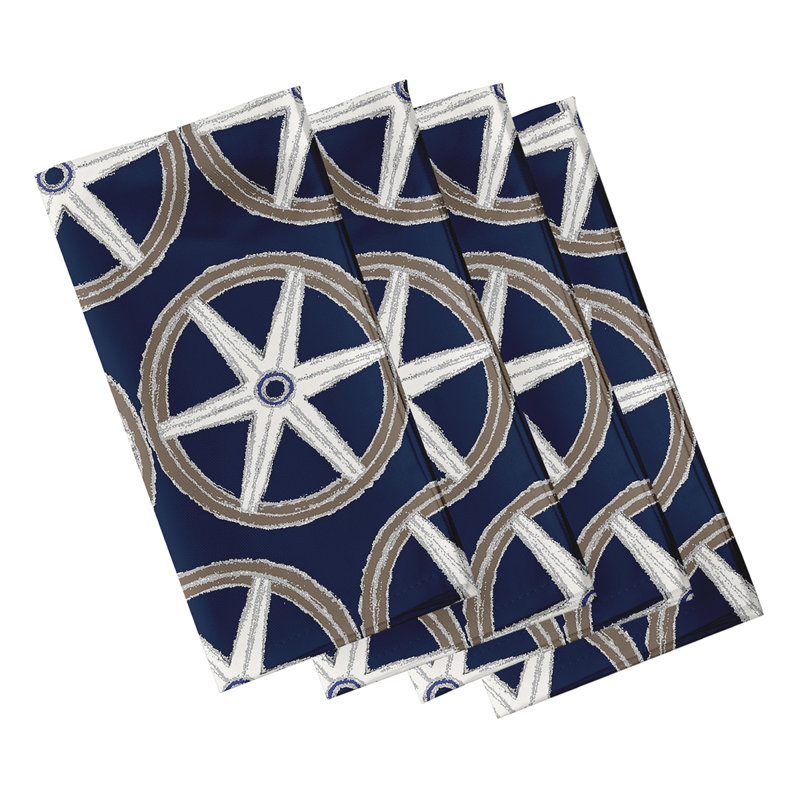 Jetmore Nautical Geo Lines Napkins, Navy