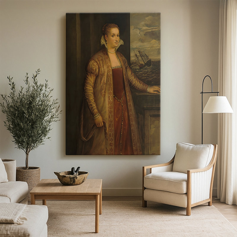 Emilia di Spilimbergo - Toile tendue sur châssis par Titian's Workshop, 32 x 48