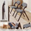 Chaise rembourrée empilable rembourrée et rembourrée-113580175