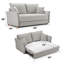 Canapé-lit relaxant en chenille gris avec rangement modulaire et coussins, rangement, structure stable