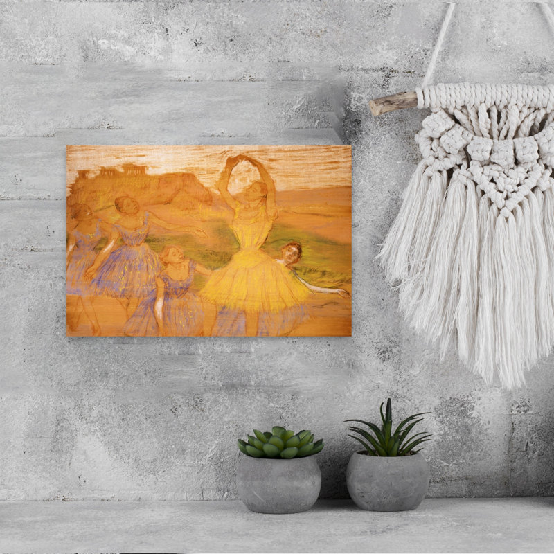 Groupe de danseurs, vers 1895-1897. Estampe murale contemporaine abstraite impressionniste représentant un paysage.