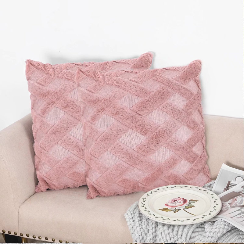 Collantes 18'' Throw Pillow Cover, Pink