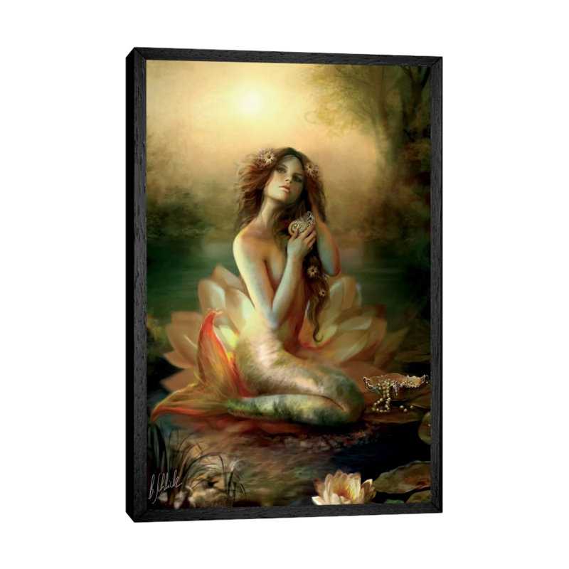Scallop Pond by Bente Schlick - Print on Canvas, Black Framed Canvas, 152.5 cm H x 101.5 cm W