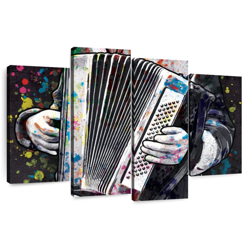 Abarca accordéon éclaboussure de couleur