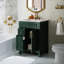 Meuble-lavabo moderne 24 po avec lavabo en céramique, 2 tiroirs, tablette réglable-278047304