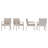 4 Pcs Outdoor Aluminum Patio Dining Chairs With Cushions-1238849876-1238849877