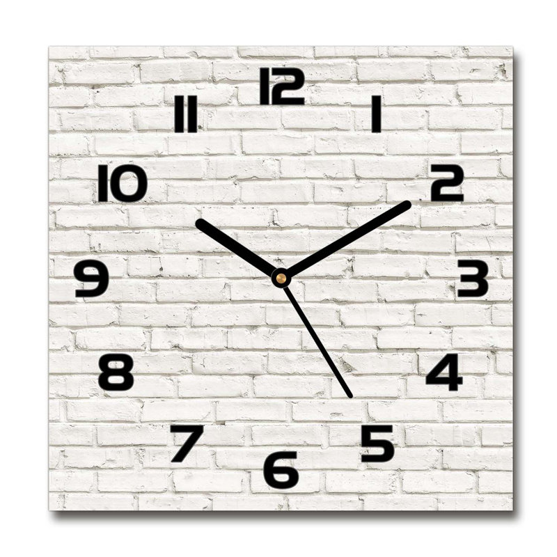 Hasitha Glass Wall Clock, Black/Light Grey