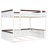 Queen Size White Wooden Bunk Bed With Built - In Storage Shelves, Box, Led , Charging Station, And Clothes Hooks For Bedroom Comfort Productivity Charging, A Multi Functional Practical Solution-1237777385