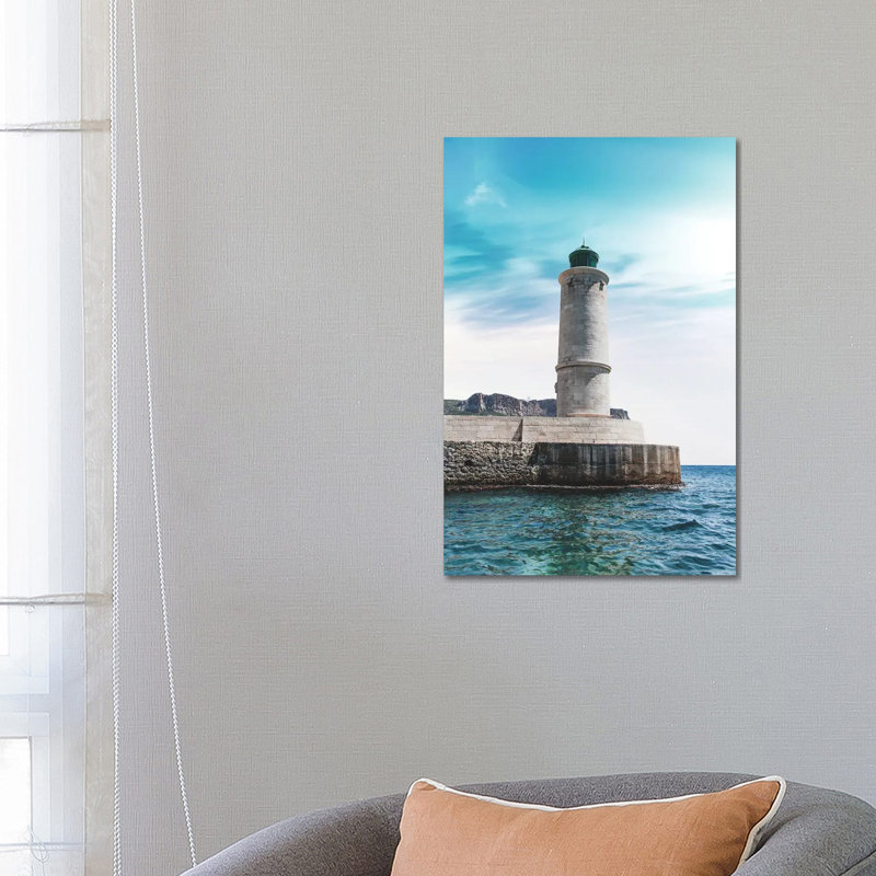 France Provence Lighthouse - Wrapped Canvas Print, 66.04 cm H x 45.72 cm W x 1.91 cm D