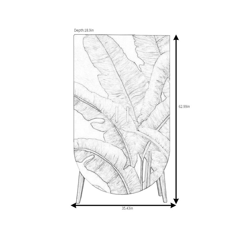 Garde-robe moderne à feuilles de bananier