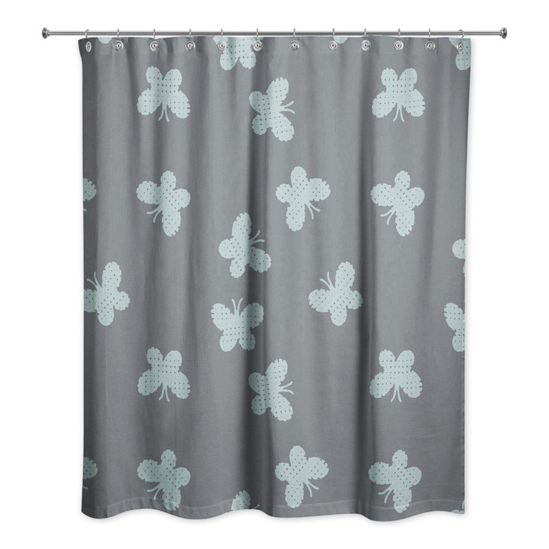 Rosamund Shower Curtain, Gray/Blue
