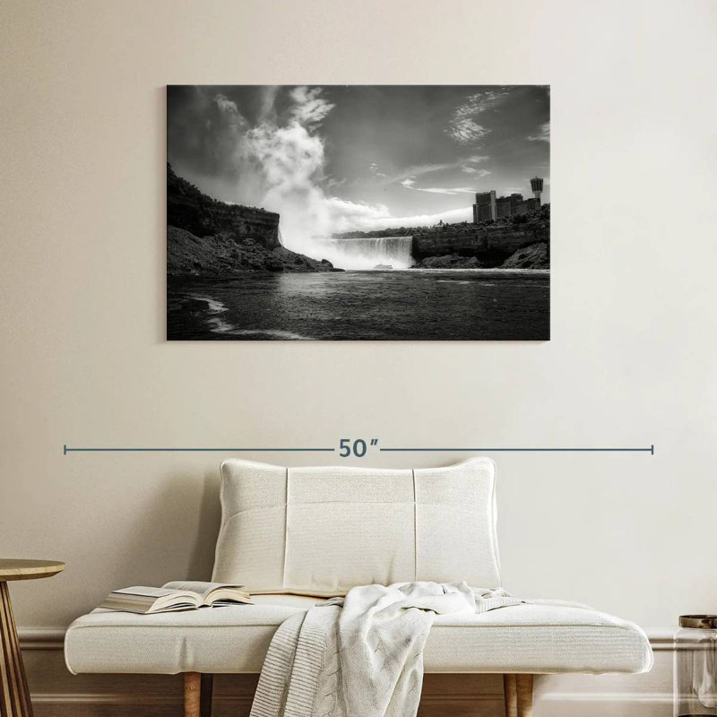 Alvord, chutes du Niagara en noir et blanc, H 26 po x l 39 po