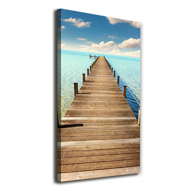 Wooden Pier - Wrapped Canvas Print