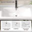 Meuble-lavabo mural moderne 36 po avec lavabo suspendu en céramique 36 po Modern