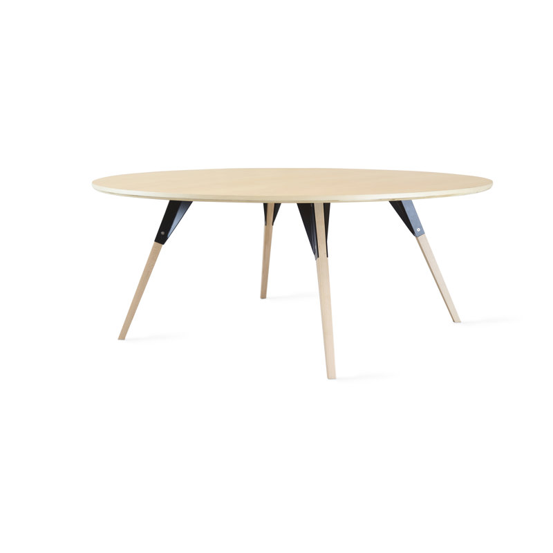 Clarke Coffee Table, 18" H x 40" L x 40" W, Maple, Maple/Black