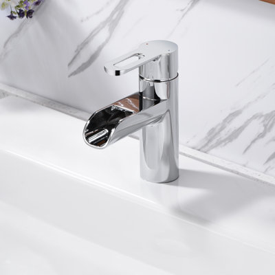 Single Hole Bathroom Faucet with Drain Assembly