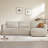 119'' Modular Curved Chenille Sofa With Chaise-1033971432-1033971430