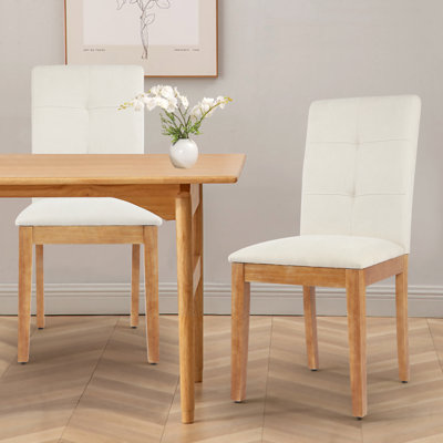 Fabric Solid Back Dining Chair