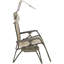  Chaise longue d'extérieur à gravité zéro 33 po avec abat-jour, brun clair-129162884