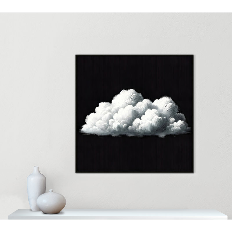 «Ottavia White Clouds Print» par, Espresso, H 46,5 po x l 46,5 po