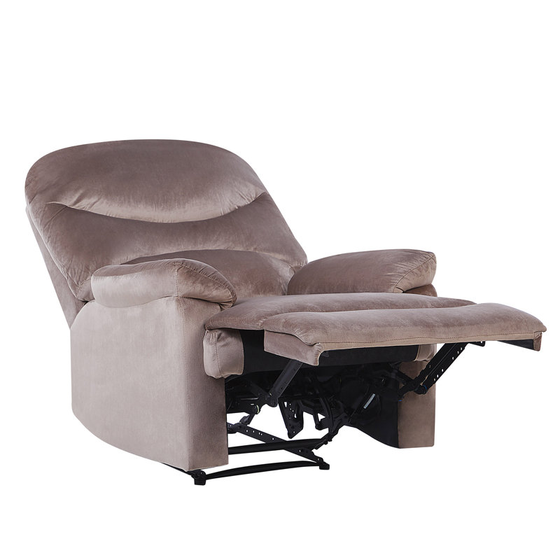 Whitford 85 cm Wide Velvet Glider Recliner, Taupe