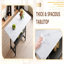 Table de salle à manger 71 po x 35,4 po en MDF texturé blanc avec plateau de rangement 43,3 po x 19,7 po-961052205