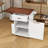 Kitchen Island with Drop Leaf, Drawer, Side Rack and Towel Rack-187620646