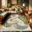 Machine Printed 152cm X 76cm Area Rug