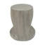 Table d'appoint MGO Hollow, texture semblable au bois, couleur GRISE
