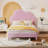 Upholstered Cloud-Shape Bed ,Velvet Platform Bed-1784554127-1784554125
