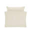 Chaise en lin beige avec 2 coussins