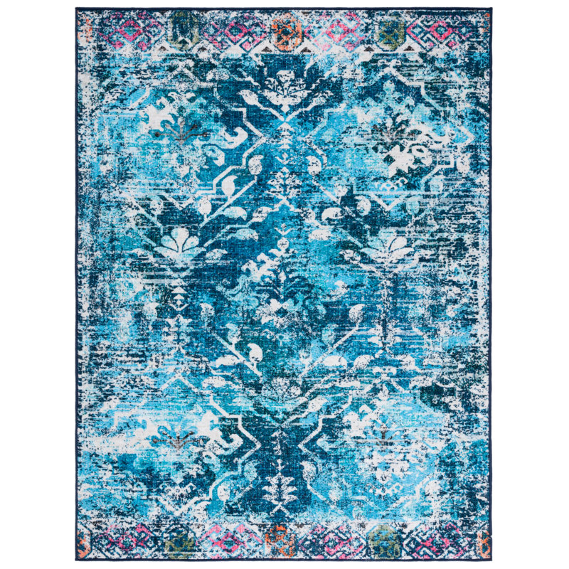 Spritz Riviera Performance Machine Washable Floral Rug, Rectangle 4'5" x 6'5"