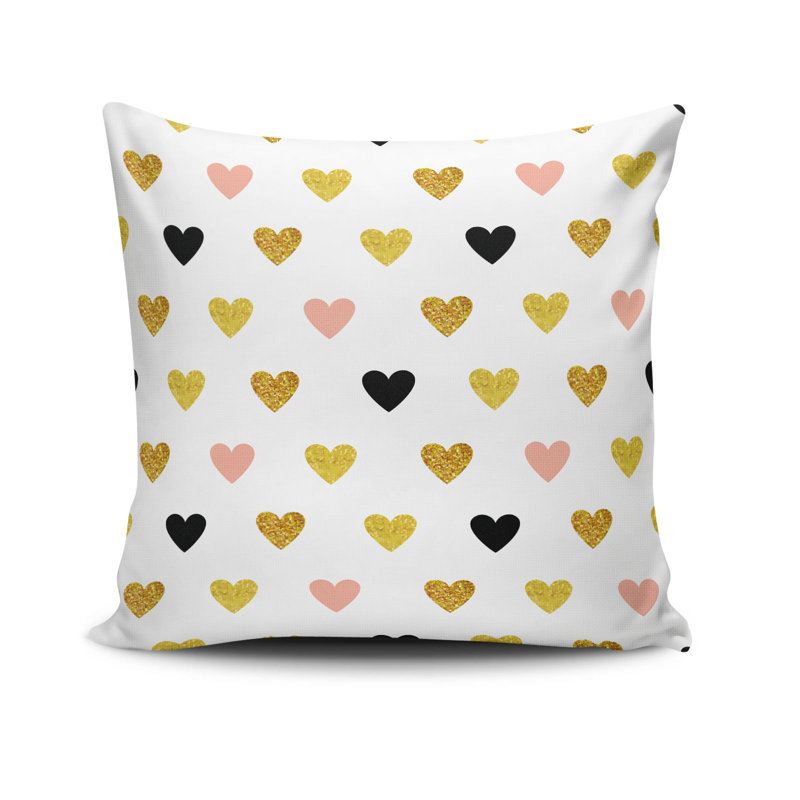 Cedella Soft and Cozy Square Cushion, 17.3 x 17.3 inches, 50% Cotton / 50% Polyester | Machine Washable at 104°F, Ironable, Silicone Filling, Concealed Zip Closure | Perfect for Home Decor, Comfort, and Style