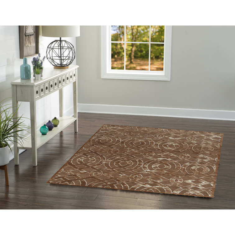 Kleinschmidt Trellis Brown Area Rug