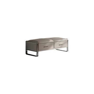 Banc de rangement rembourré en microfibre Esthen