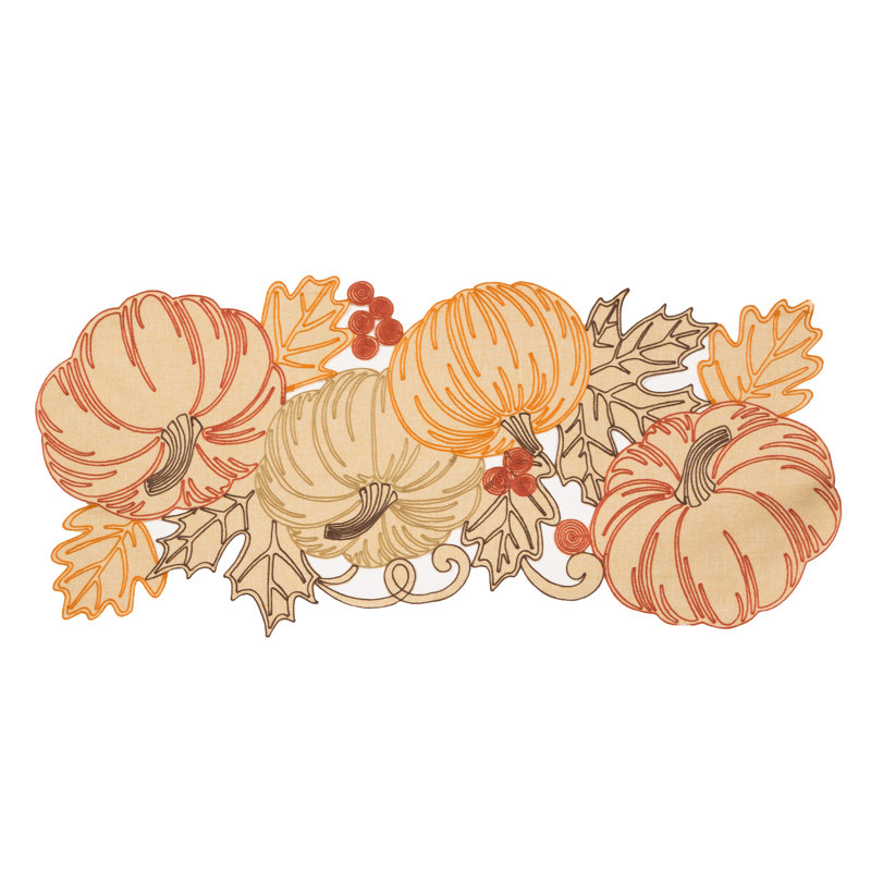 Parham Oval Thanksgiving Table Runner, 108" L x 15" W