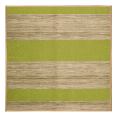 Machine Washable Horizontal Stripes Brown Area Rug