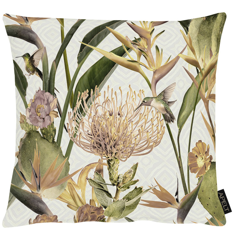 Colourful Living Natur/beige Square Throw, Cushion Cover Only - No Insert, 40cm H x 40cm W