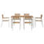 6 - Person Wood Patio Dining Set with Rectangular Table-785865175