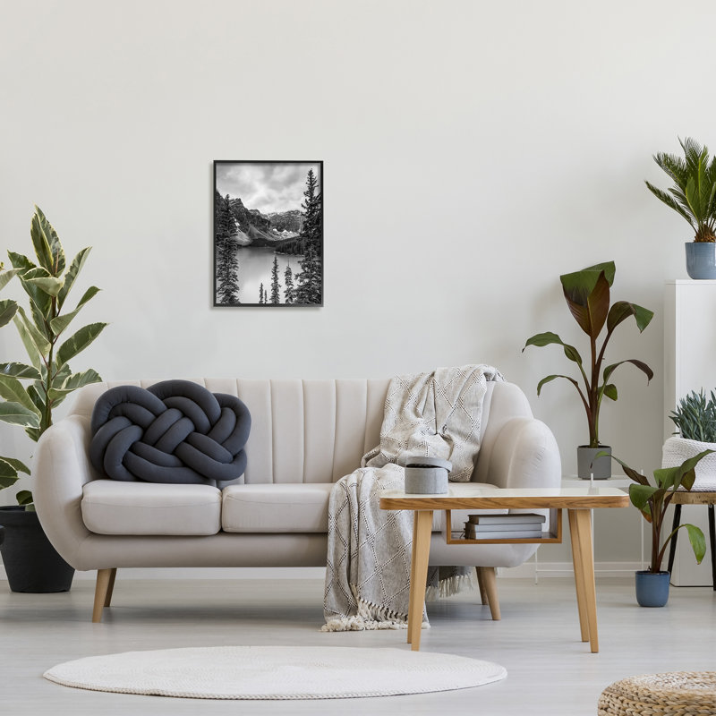 «Woodland Pond Scenery» encadré sur bois par Daniel Sproul, H 20 po x l 16 po x P 1,5 po, Giclée encadrée noir minuit