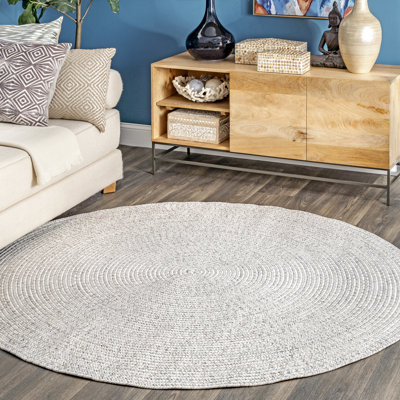 Luchezar Handmade Braided Ivory Indoor/Outdoor Rug