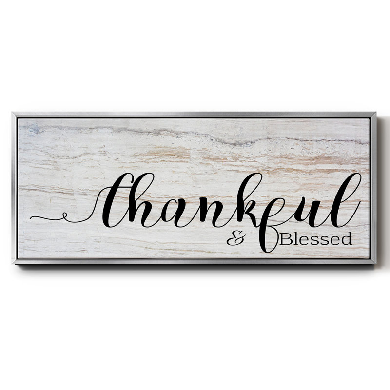 «Thankful & Blessed», toile encadrée, H 20 po x l 50 po