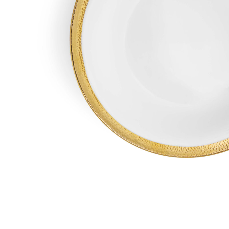 Smith Handmade Porcelain Salad/Dessert Plate, Gold